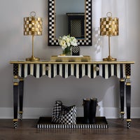 Courtly Stripe Console Table