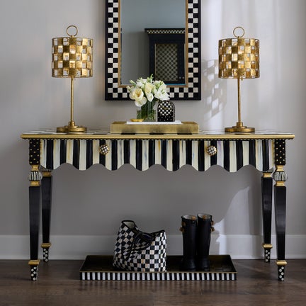 Courtly Stripe Console Table