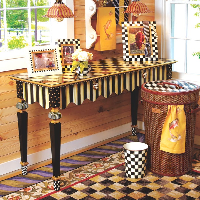 Courtly Stripe Console Table image number 6