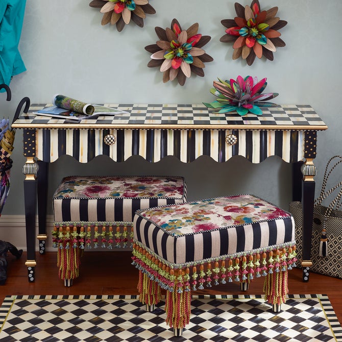 Courtly Stripe Console Table image number 7