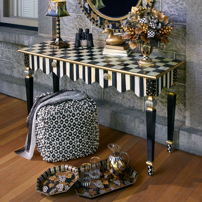 Courtly Stripe Console Table image number 5