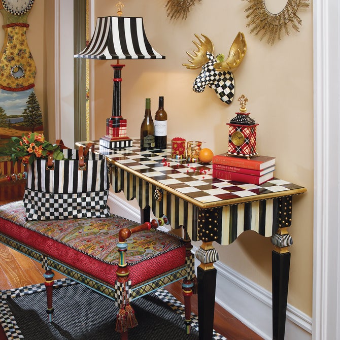 Courtly Stripe Console Table image number 3