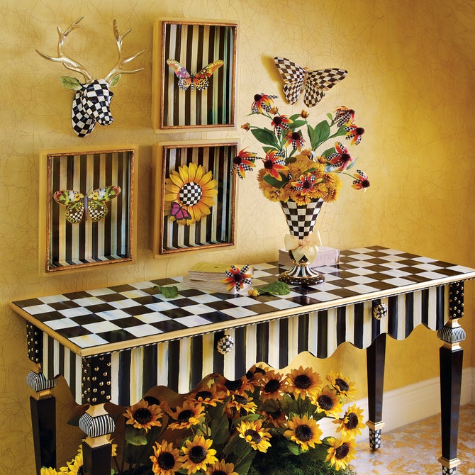 Courtly Stripe Console Table image number 4