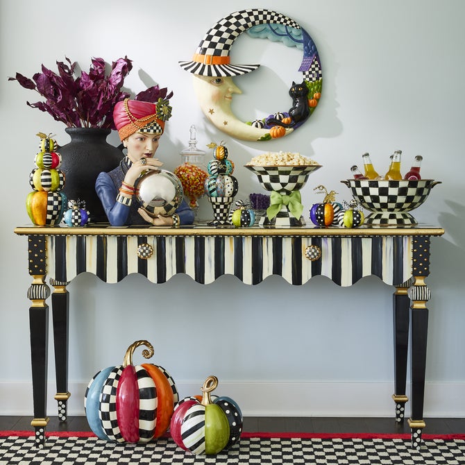 Courtly Stripe Console Table image number 9