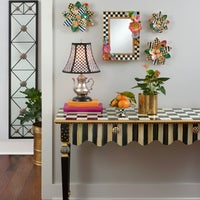 Courtly Stripe Console Table