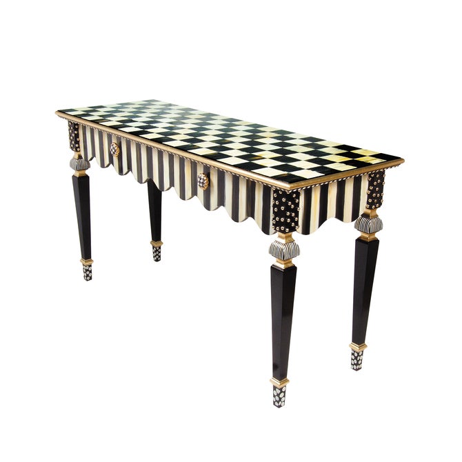 Courtly Stripe Console Table image number 0