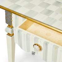 Sterling Check & Stripe Console Table