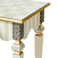 Sterling Check & Stripe Console Table
