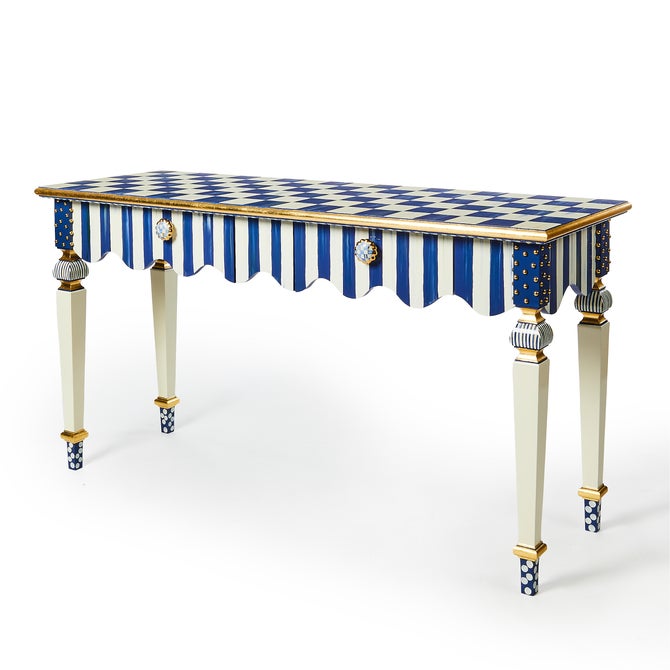 Royal Check & Stripe Console Table image number 5