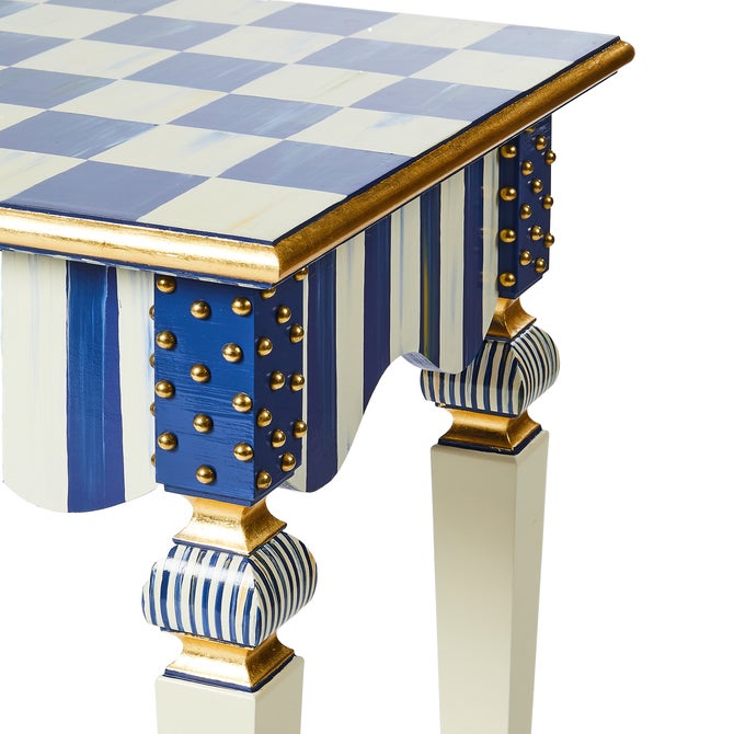 Royal Check & Stripe Console Table image number 2