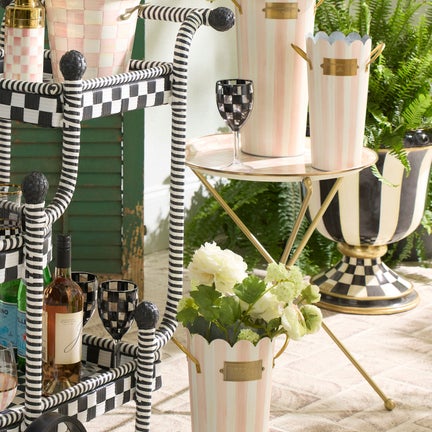 Rosy Check Enamel Tilt Accent Table