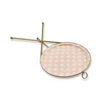 Rosy Check Enamel Tilt Accent Table