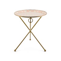 Rosy Check Enamel Tilt Accent Table