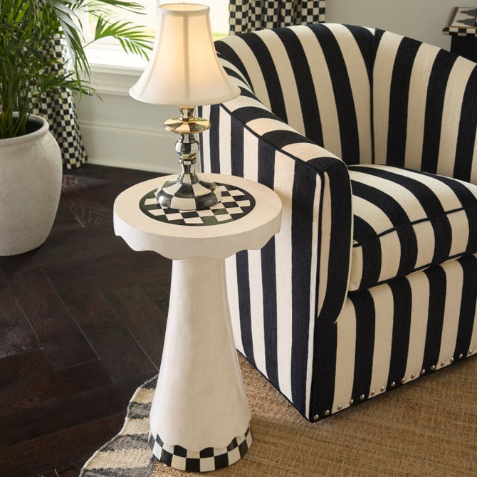 Courtly Check Scalloped Accent Table image number 1