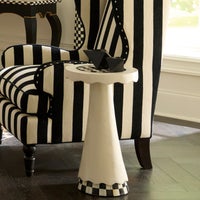 Courtly Check Scalloped Accent Table