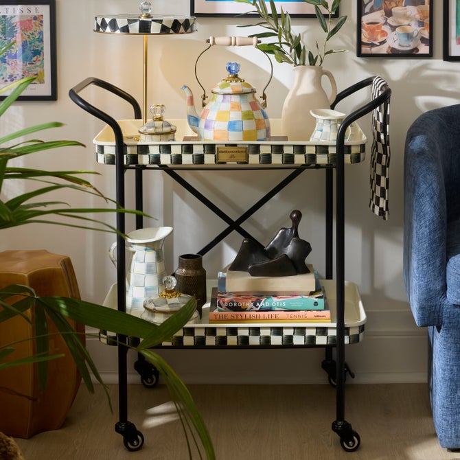 Courtly Check 2-Tier Kitchen Cart image number 7