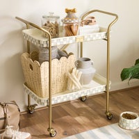 Sterling Check 2-Tier Kitchen Cart