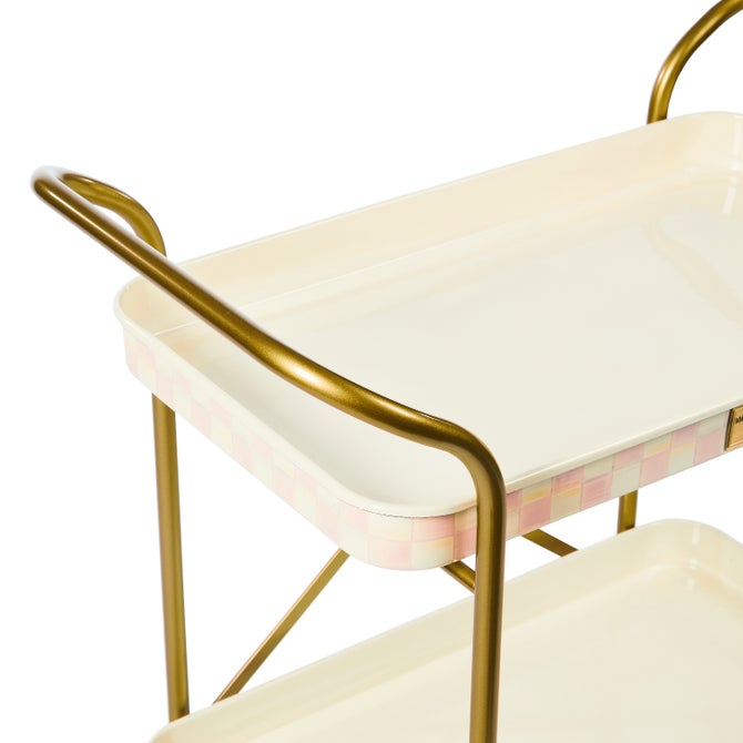 Rosy Check 2-Tier Kitchen Cart image number 3