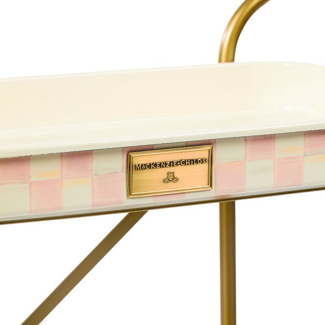 Rosy Check 2-Tier Kitchen Cart image number 2