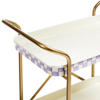 Violet Check 2-Tier Kitchen Cart