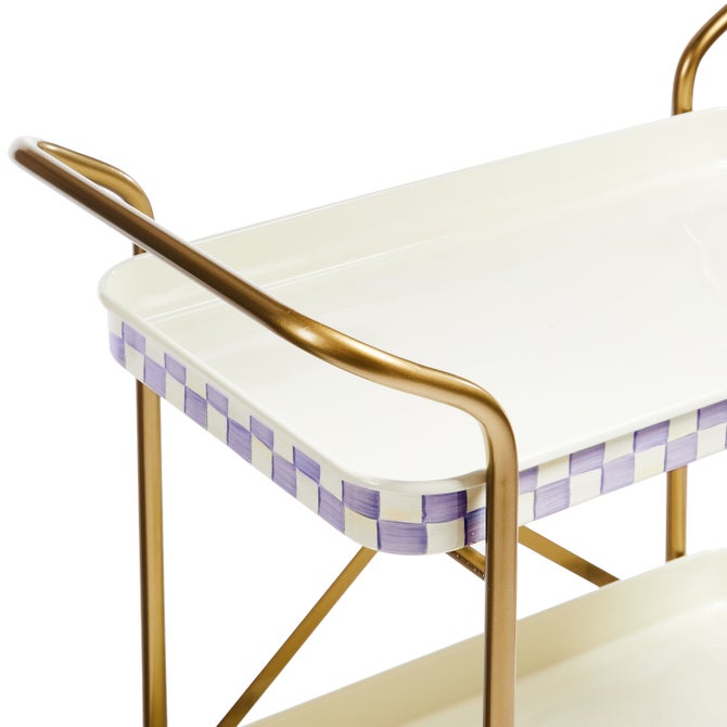 Violet Check 2-Tier Kitchen Cart image number 2