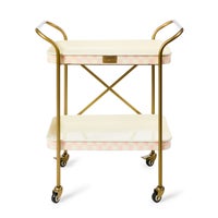 Violet Check 2-Tier Kitchen Cart