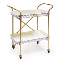 Violet Check 2-Tier Kitchen Cart