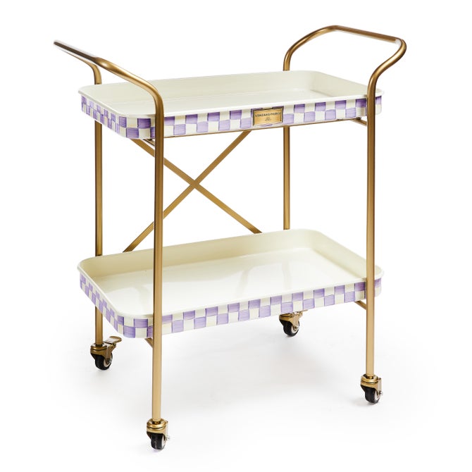 Violet Check 2-Tier Kitchen Cart image number 0