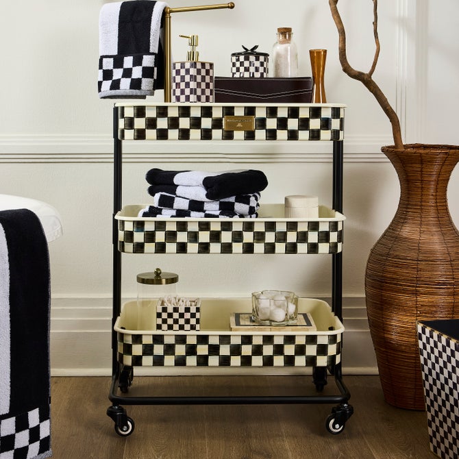 Courtly Check 3-Tier Kitchen Cart image number 1