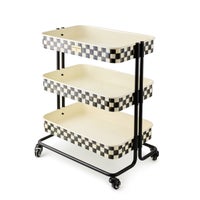 Courtly Check 3-Tier Kitchen Cart