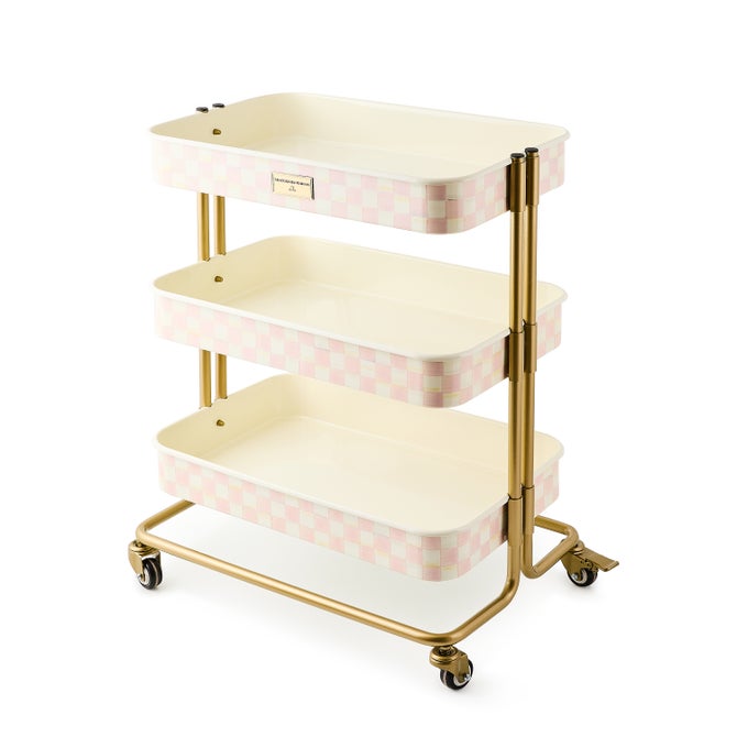 Rosy Check 3-Tier Kitchen Cart image number 3