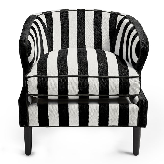 Marquee Black Stripe Chenille Accent Chair image number 2