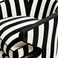 Marquee Black Stripe Chenille Accent Chair