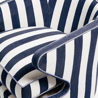 Marquee Navy Stripe Chenille Accent Chair