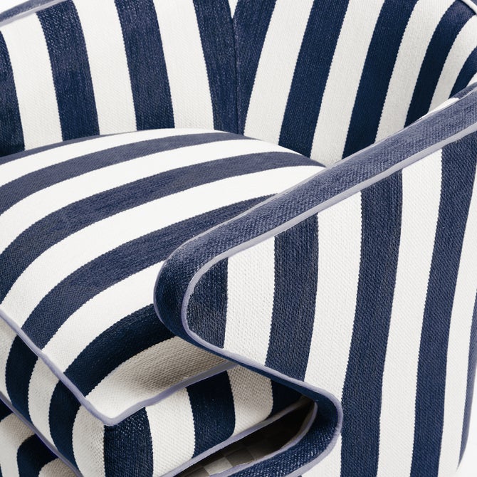 Marquee Navy Stripe Chenille Accent Chair image number 2
