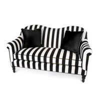 Marquee Black Stripe Chenille Loveseat