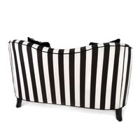 Marquee Black Stripe Chenille Loveseat