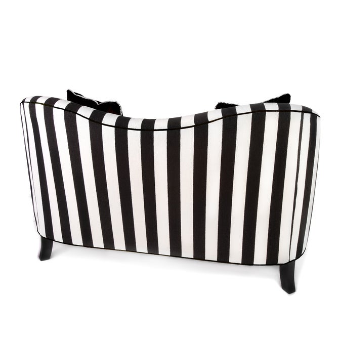 Marquee Black Stripe Chenille Loveseat image number 3