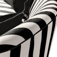 Marquee Black Stripe Chenille Loveseat