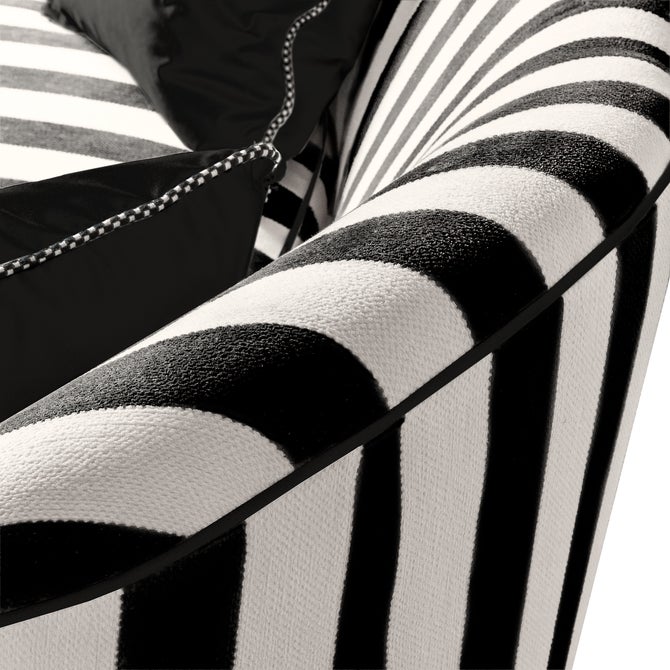 Marquee Black Stripe Chenille Loveseat image number 4