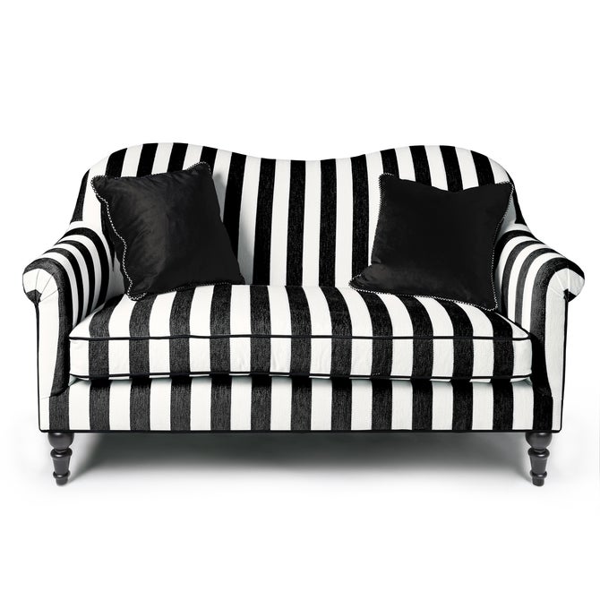 Marquee Black Stripe Chenille Loveseat image number 0