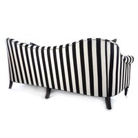 Marquee Black Stripe Chenille Sofa