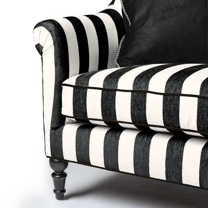 Marquee Black Stripe Chenille Sofa image number 4