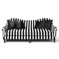 Marquee Black Stripe Chenille Sofa