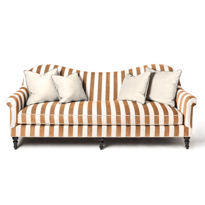 Marquee Brown Stripe Chenille Sofa image number 0