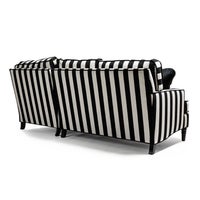 Marquee Black Stripe 2-Piece Right Arm Chaise Sectional