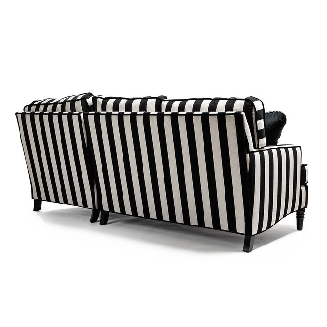Marquee Black Stripe 2-Piece Right Arm Chaise Sectional image number 5