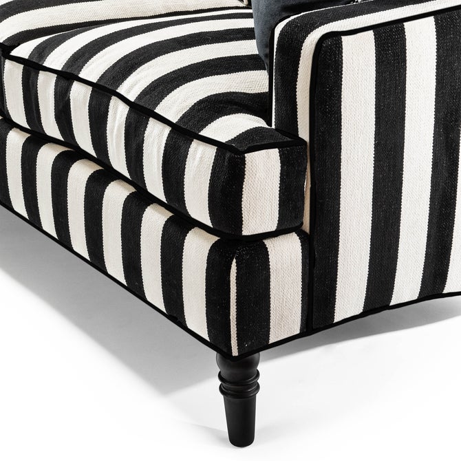 Marquee Black Stripe 2-Piece Right Arm Chaise Sectional image number 8