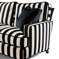 Marquee Black Stripe 2-Piece Right Arm Chaise Sectional