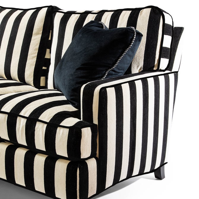 Marquee Black Stripe 2-Piece Right Arm Chaise Sectional image number 3